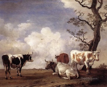 dorfschenke vier figuren Ölbilder verkaufen - vier Stier Schaf